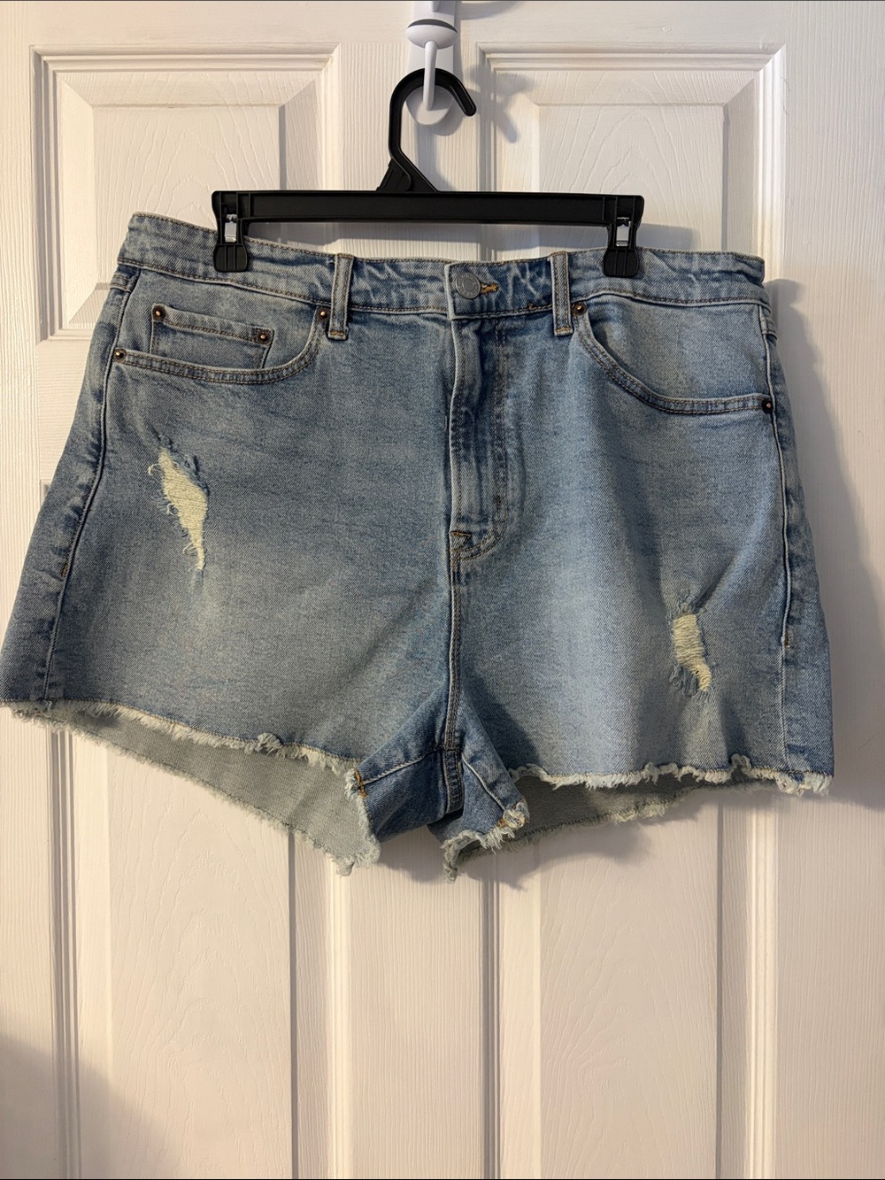 torrid Light Wash Distressed Denim Shorts
